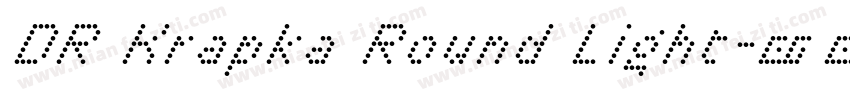 DR Krapka Round Light字体转换